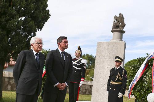 Sergio Mattarella (Presidente Repubblica Italiana) e Borut Pahor (Presidente Repubblica Slovenia) - Doberdò del Lago 26/10/2016