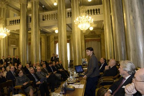 Debora Serracchiani (Presidente Regione Friuli Venezia Giulia) interviene alla cerimonia per i 261 anni della Camera di Commercio - Trieste 28/10/2016