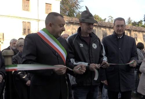 Francesco Toneguzzo (Sindaco Cordovado) e Sergio Bolzonello (Vicepresidente Regione Friuli Venezia Giulia) all'inaugurazione dei lavori di ristrutturazione di Palazzo Marcuzzi - Cordovado 29/10/2016