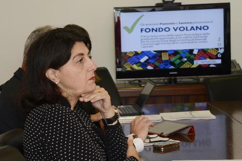 Mariagrazia Santoro (Assessore regionale Infrastrutture e Territorio) alla presentazione del primo resoconto del Fondo Volano - Udine 02/11/2016