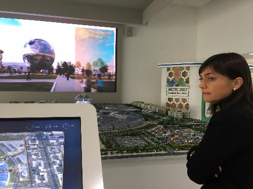Debora Serracchiani (Presidente Regione Friuli Venezia Giulia) visita l'area di EXPO 2017 - Astana 03/11/2016