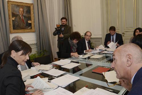 Debora Serracchiani (Presidente Regione Friuli Venezia Giulia) presiede la riunione della Giunta - Trieste 14/11/2016
