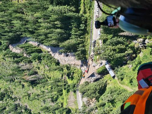 La situazione dei lavori sulla strada regionale di Sappada che collega il Friuli Venezia Giulia con il Veneto