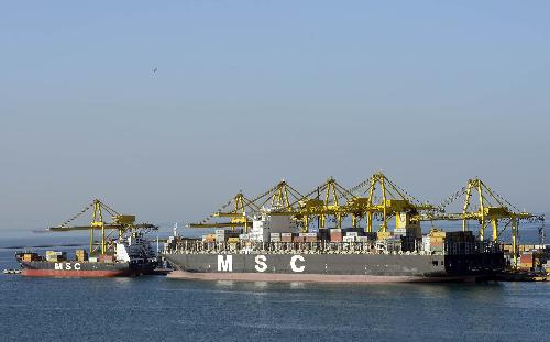 La portacontainer MSC Paloma attraccata al Molo VII del Porto Nuovo - Trieste 15/12/2016