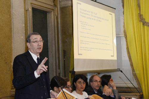 Sergio Bolzonello (Vicepresidente Regione FVG e assessore Attività produttive, Turismo e Cooperazione) durante la conferenza stampa di fine anno - Trieste 23/12/2016