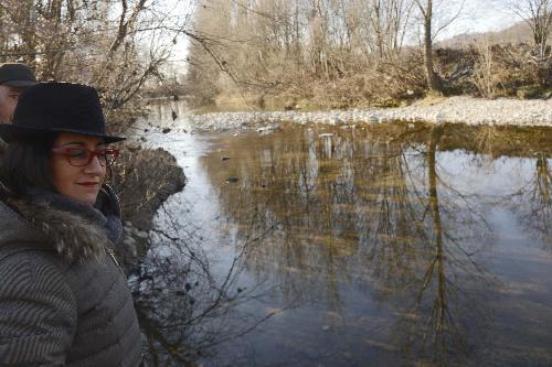 Sara Vito (Assessore regionale Ambiente ed Energia) durante il sopralluogo al territorio comunale - Dolegna del Collio 11/01/2017