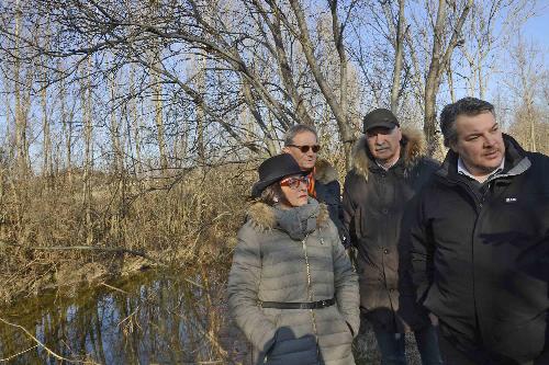 Sara Vito (Assessore regionale Ambiente ed Energia) durante il sopralluogo al territorio comunale - Dolegna del Collio 11/01/2017