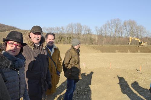 Sara Vito (Assessore regionale Ambiente ed Energia) durante il sopralluogo al territorio comunale - Dolegna del Collio 11/01/2017