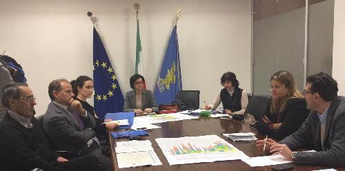 Sara Vito (Assessore regionale Ambiente ed Energia) all'incontro con il Consorzio di Bonifica Pianura Friulana sulla prevenzione del rischio idrogeologico - Udine 12/01/2017