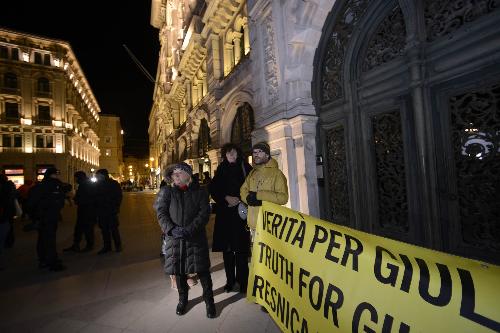 Loredana Panariti (Assessore regionale Lavoro, Formazione, Istruzione, Pari Opportunità, Politiche giovanili, Ricerca e Università) alla manifestazione di richiesta di verità e giustizia per Giulio Regeni a un anno di distanza dalla sua scomparsa - Trieste 25/01/2017