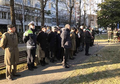 Sergio Bolzonello (Vicepresidente Regione Friuli Venezia Giulia) e Alessandro Ciriani (Sindaco Pordenone) alla celebrazione del Giorno della Memoria - Pordenone 27/01/2017