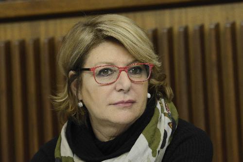 Maria Sandra Telesca (Assessore regionale Salute, Integrazione socio-sanitaria, Politiche sociali e Famiglia) nell'Aula del Consiglio regionale - Trieste 31/01/2017