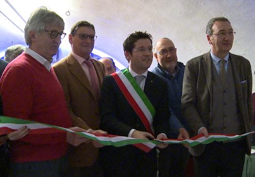 Markus Maurmair (Sindaco Valvasone Arzene) e Sergio Bolzonello (Vicepresidente Regione FVG e assessore Attività produttive, Turismo e Cooperazione) all'inaugurazione delle sale restaurate del Castello di Valvasone - Valvasone Arzene 07/02/2017