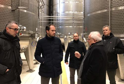 Cristiano Shaurli (Assessore regionale Risorse agricole e forestali) visita La Delizia Vini Viticoltori Friulani S.c.a. - Casarsa della Delizia 09/02/2017