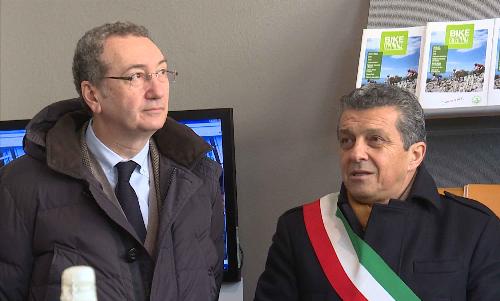 Sergio Bolzonello (Vicepresidente Regione FVG e assessore Attività produttive, Turismo e Cooperazione) e Francesco Martines (Sindaco Palmanova) all'inaugurazione dell'Infopoint di PromoTurismo FVG - Palmanova 10/02/2017