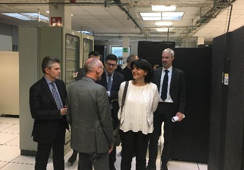 Mariagrazia Santoro (Assessore regionale Infrastrutture e Territorio) visita il Network Operation Center (NOC) di Insiel S.p.A. - Trieste 14/02/2017