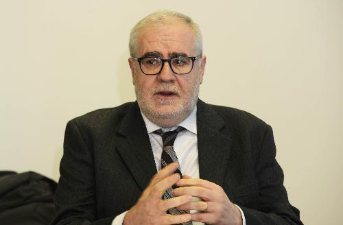 Roberto Volpetti (Vicepresidente Associazione Partigiani Osoppo / APO Friuli) alla sottoscrizione del Protocollo per la tutela e valorizzazione delle Malghe di Porzus - Udine 20/02/2017
