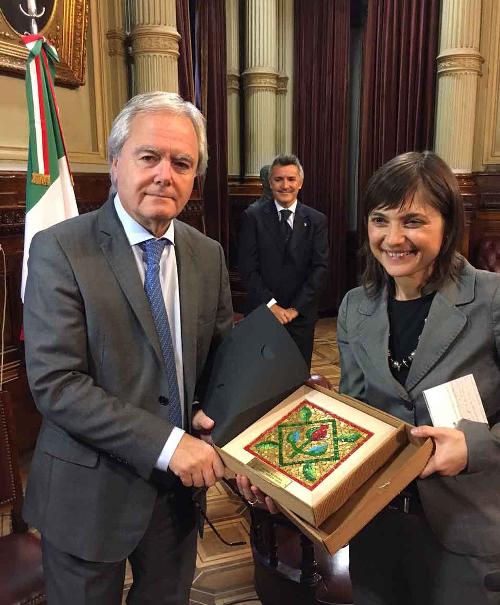 Federico Pinedo (Presidente Senato Repubblica Argentina) e Debora Serracchiani (Presidente Regione Friuli Venezia Giulia) - Buenos Aires 07/03/2017