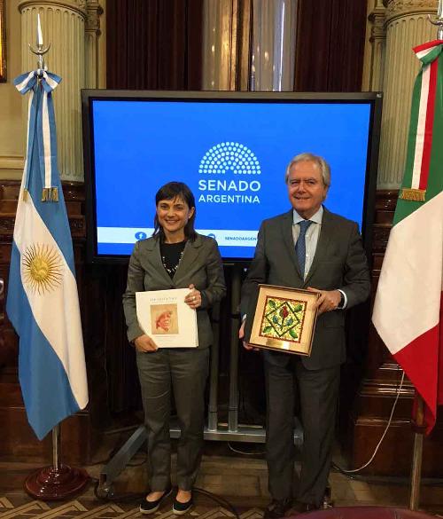 Debora Serracchiani (Presidente Regione Friuli Venezia Giulia) e Federico Pinedo (Presidente Senato Repubblica Argentina) - Buenos Aires 07/03/2017