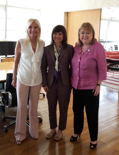 Teresa Castaldo (Ambasciatrice d'Italia a Buenos Aires), Debora Serracchiani (Presidente Regione Friuli Venezia Giulia) e Susana Malcorra (Ministro Affari esteri Argentina) - Buenos Aires 08/03/2017