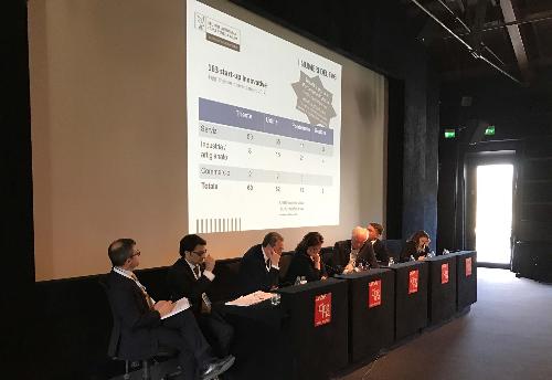 Sergio Bolzonello (Vicepresidente Regione FVG e assessore Attività produttive, Turismo e Cooperazione) al convegno "Strategie, policy e progetti delle Regioni italiane a supporto delle startup innovative", alla Casa del Cinema a Villa Borghese - Roma 10/03/2017