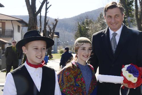 Borut Pahor (Presidente Repubblica di Slovenia) all'inaugurazione della sede rinnovata dell'Istituto comprensivo statale con insegnamento bilingue sloveno-italiano Paolo Petricig - San Pietro al Natisone 11/03/2017