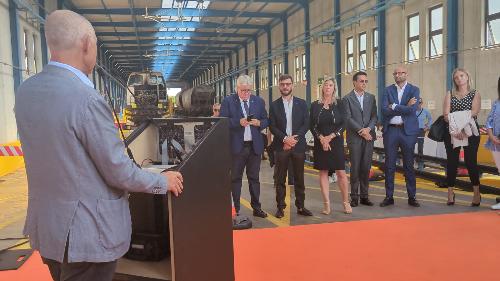L'assessore alle Infrastrutture del Friuli Venezia Giulia Cristina Amirante, alla cerimonia per la sottoscrizione del protocollo d'intesa per la realizzazione dell'intervento "Nodo di Udine"