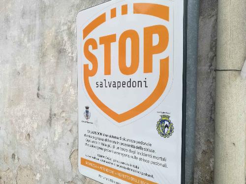 Inaugurazione del dispositivo sperimentale "STOP Salvapedoni" - Palmanova 21/03/2017 