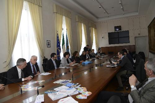 Loredana Panariti (Assessore regionale Lavoro, Formazione, Istruzione, Pari Opportunità, Politiche giovanili, Ricerca e Università) alla conferenza stampa sugli Open Days che presentano i quattro Istituti Tecnici Superiori (ITS) del FVG, nella sede della Regione - Trieste 23/03/2017 