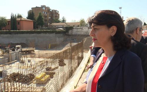 Mariagrazia Santoro (Assessore regionale Infrastrutture e Territorio) alla consegna dei lavori per la realizzazione di alloggi di edilizia abitativa sociale con risorse del Fondo Social Housing FVG, in via Lumignacco - Udine 29/03/2017