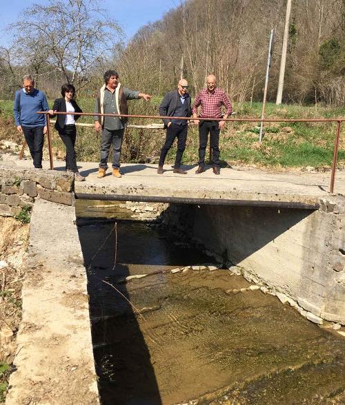 Sara Vito (Assessore regionale Ambiente ed Energia) in sopralluogo per i lavori di sistemazione del torrente Grojna - Gorizia 30/03/2017