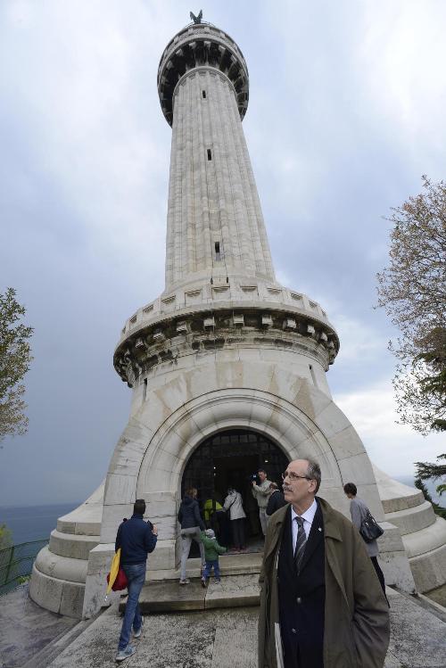 Gianni Torrenti (Assessore regionale Cultura, Sport e Solidarietà) alla riapertura del Faro della Vittoria - Trieste 15/04/2017