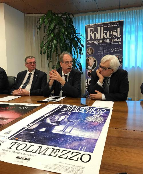 Gianni Torrenti (Assessore regionale Cultura, Sport e Solidarietà) alla conferenza stampa di presentazione di Folkest / International Folk Festival - Udine 18/04/2017