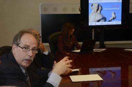 Gianni Torrenti (Assessore regionale Cultura, Sport e Solidarietà) alla presentazione delle iniziative promosse dalla Regione Friuli Venezia Giulia insieme alla CEI (Iniziativa Centro Europea) per i 300 anni dalla nascita di Maria Teresa d'Austria - Trieste 04/05/2017