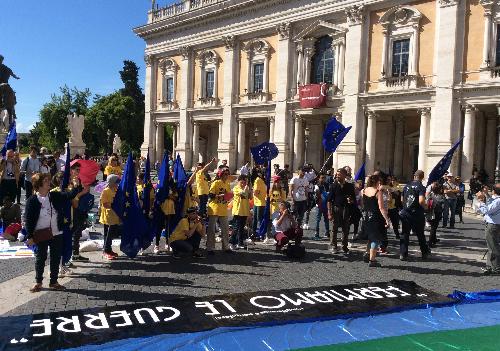 Meeting nazionale delle Scuole per la Pace, in piazza del Campidoglio - Roma 05/05/2017