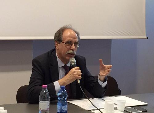 Gianni Torrenti (Assessore regionale Cultura) al convegno sui cimiteri, nella sede del Museo della Comunità ebraica "Carlo e Vera Wagner" - Trieste 17/05/2017