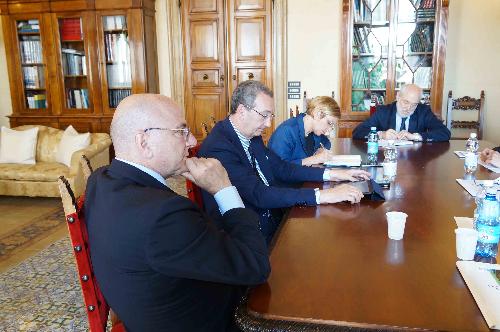 Marco Michielli (Vicepresidente Federalberghi e presidente Federalberghi Veneto) e Sergio Bolzonello (Vicepresidente Regione FVG e assessore Attività produttive, Turismo e Cooperazione) - Venezia 22/05/2017 (Foto Regione Veneto)