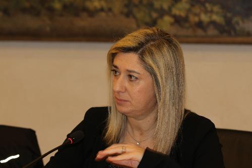 L'assessore regionale alle Infrastrutture e territorio Cristina Amirante.