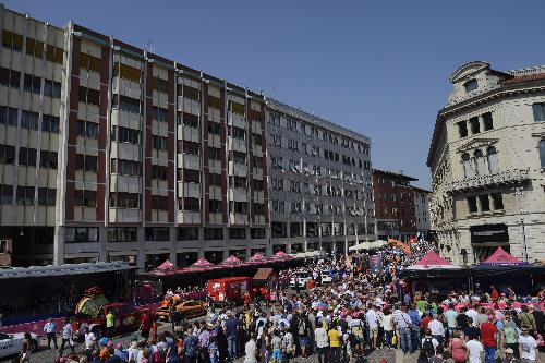 Piazza XX Settembre in occasione della partenza della tappa 20 del centesimo Giro d'Italia - Pordenone 27/05/2017 
