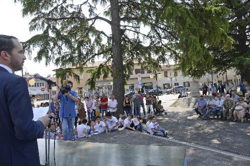 Cristiano Shaurli (Assessore regionale Risorse agricole e forestali) alla celebrazione della Festa della Repubblica - Staranzano 02/06/2017