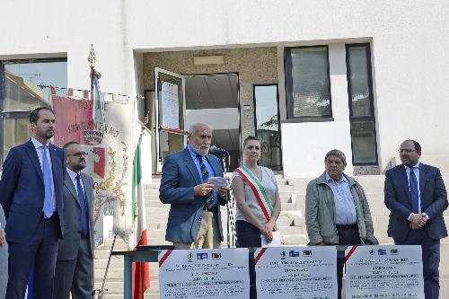 Cristiano Shaurli (Assessore regionale Risorse agricole e forestali) alla celebrazione della Festa della Repubblica - Staranzano 02/06/2017