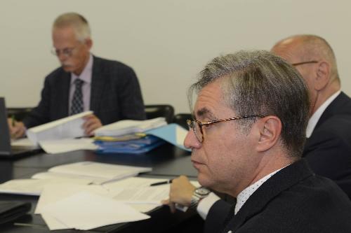 Francesco Peroni (Assessore regionale Finanze, Patrimonio, Coordinamento e Programmazione Politiche economiche e comunitarie) durante la riunione della Giunta del FVG - Udine 09/06/2017