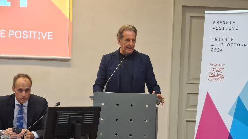 L’assessore regionale alla Difesa dell'ambiente, energia e sviluppo sostenibile Fabio Scoccimarro alla presentazione del programma dell’edizione 2024 del Barcolana Sea Summit