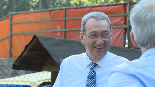 Sergio Bolzonello (Vicepresidente Regione FVG e assessore Attività produttive, Turismo e Cooperazione) in visita all'impianto sportivo di Aurisina - Aurisina 15/06/2017