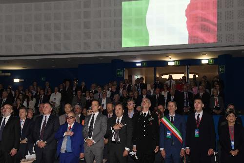 L'apertura dei lavori dell'assemblea generale di Confindustria Alto Adriatico dedicata la Capitale umano svoltasi a Grado, alla presenza del Governatore del Friuli Venezia Giulia Massimiliano Fedriga