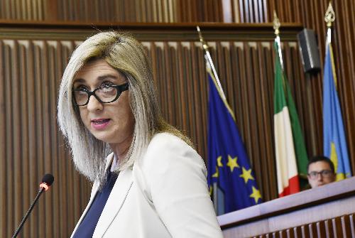 L'assessore regionale alle Infrastrutture e territorio Cristina Amirante.