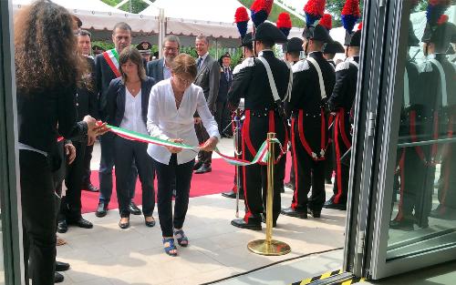 Debora Serracchiani (Presidente Regione Friuli Venezia Giulia) alla cerimonia di inaugurazione del nuovo Comando provinciale dei Carabinieri - Pordenone 23/06/2017