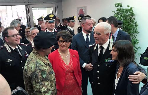 Debora Serracchiani (Presidente Regione Friuli Venezia Giulia) alla cerimonia di inaugurazione del nuovo Comando provinciale dei Carabinieri - Pordenone 23/06/2017