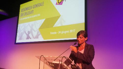 Debora Serracchiani (Presidente Regione Friuli Venezia Giulia) all'assemblea generale dei delegati di Coopservice - Trieste 24/06/2017