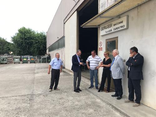 Sergio Bolzonello (Vicepresidente Regione FVG e assessore Attività produttive, Turismo e Cooperazione) alla cerimonia per i sessant'anni della ditta Gerussi - Spilimbergo 25/06/2017